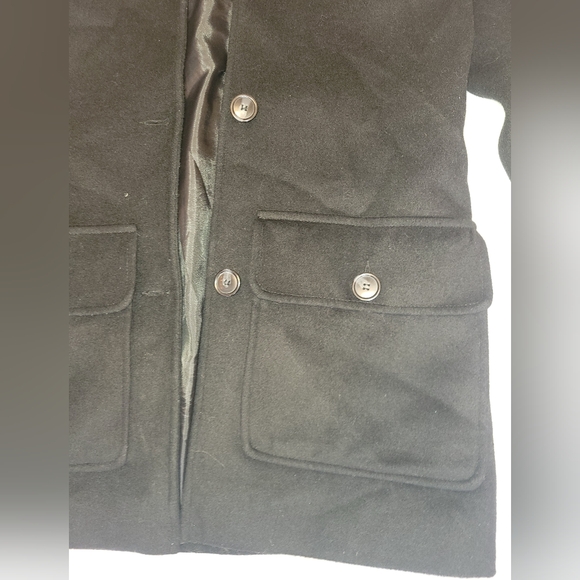 More & More Black Wool Blend Long Coat Size 38 Minimalist Quiet Luxury - Picture 4 of 7
